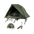 thumbnail image 2 of Barara King 2-Person Foldable Off-Ground Camping Cot Tent Combo with Sturdy Frame for Adults Outdoor Hiking Backpacking and Camping Adventure, Green, 2 of 7