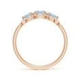 thumbnail image 2 of Angara Natural 0.4 Ct. Aquamarine with Diamond Classic Ring in 14K Rose Gold for Women (Ring Size: 3.5), 2 of 9