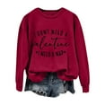 thumbnail image 3 of Baqcunre Crewneck Sweatshirts Solid Color Crew Neck Loose Long Sleeved Print Hoodie(Red S-XXL),Womens Sweatshirt Graphic Sweatshirts For Women Womens Tops Valentine'S Day Shirts For Women, 3 of 3