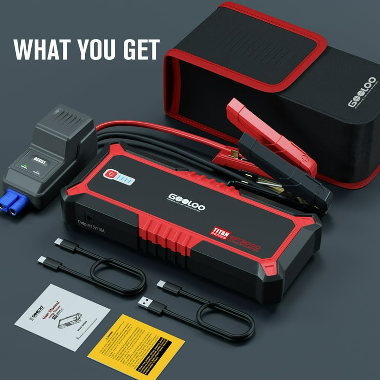 GOOLOO 3000A Peak Car Battery Jump Starter, 12V Jump Box for GOOLOO 3000A Peak Car Battery Jump Starter, 12V Jump Box for