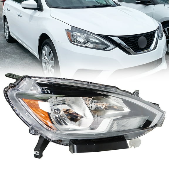 SEBLAFF Headlights Assembly Replacement for 2016-2019 Nissan Sentra (Factory Halogen Type) Projector Headlights Headlamps Passenger Side