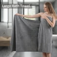 thumbnail image 5 of Covina Home 4-Pack Deep Gray Bath Towel Set, Oversized Ultra Soft Microfiber Bathroom Towel Set Adult Luxury Lightweight Cozy Collection, 5 of 8