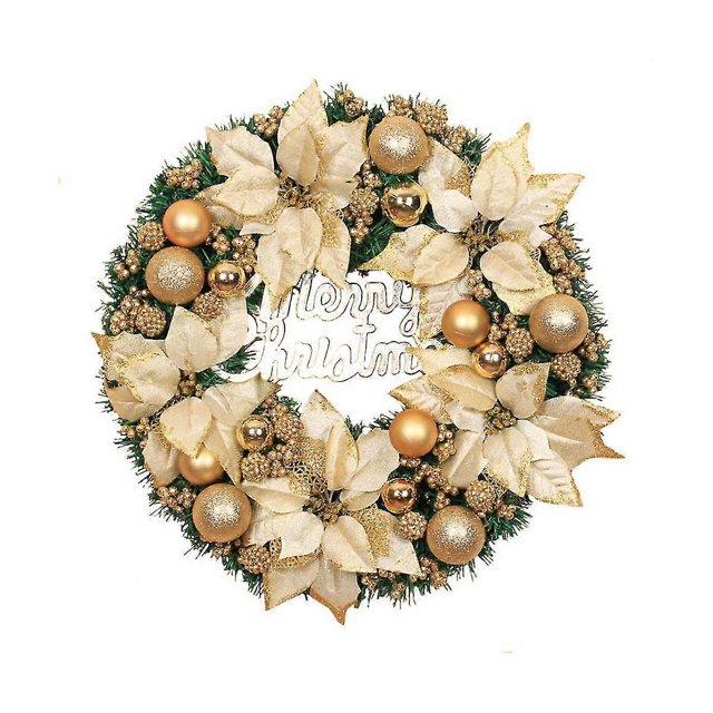Decorative Christmas Wreath Front Door Hanging Christmas Wreath Golden Wreath Hotel Mall Home Decor