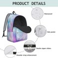 thumbnail image 4 of Colorful Starry Sky and Universe Backpack for School, Cute School Bag with Adjustable Shoulder Straps and Padded Back, 15.7"x11.8"x5.5", 4 of 5