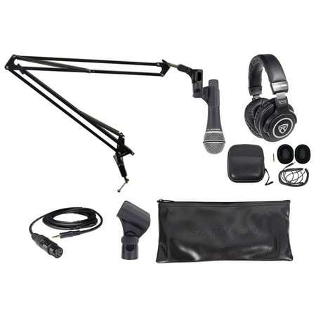 Samson Q8X PC Podcasting Podcast Streaming Kit wMicrophone+Boom Arm+Headphones