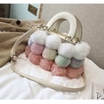 thumbnail image 3 of CoCopeaunt Quilted Shoulder Bag Fuzzy Plush Handbag Crossbody Bag Fashion Cozy Hobo Bag, 3 of 7