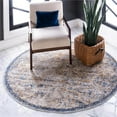 thumbnail image 1 of Unique Loom 3135919 5 x 5 ft. Assisi Augustus Round Rug, Tan, 1 of 1