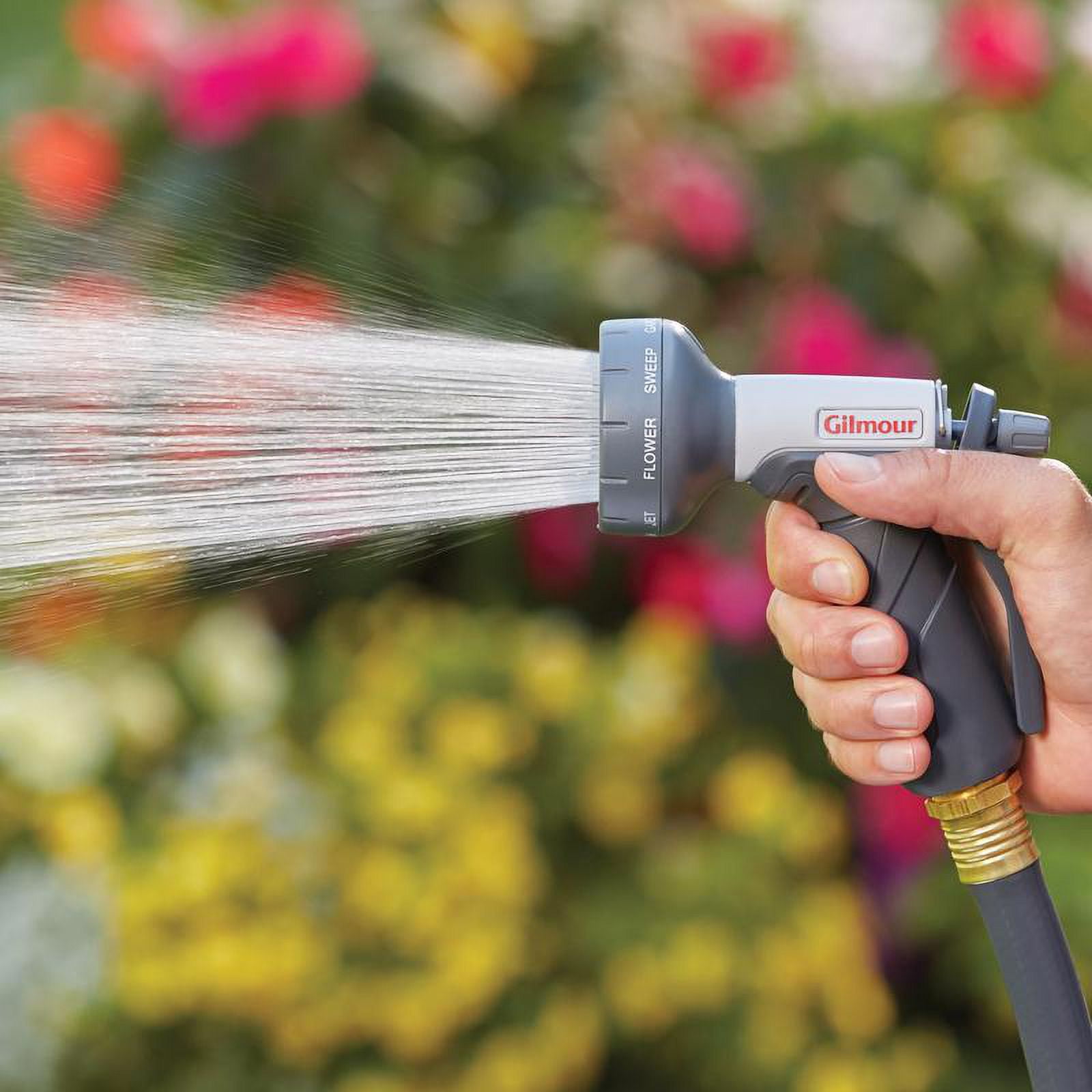 Gilmour 8-Pattern Watering Garden Spray Hose Nozzle, Lightweight