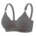 thumbnail image 4 of MDUKONU Bras for Older Women Front Closure Convenient Everyday Bras Mid Buttons Comfortable No Underwire Gathering Bras Size: 36 Dark Gray, 4 of 4