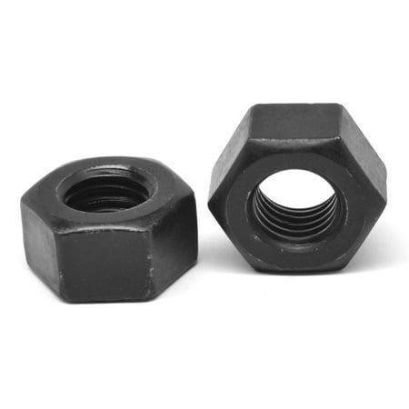 

1 1/8 -8 8UN Thread A194 / SA 194 Grade 2H Heavy Hex Nut Medium Carbon Steel Black Oxide Pk 10