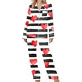 thumbnail image 3 of snilers Lounge Sets for Women 2 Piece Pajama Set Fashion Hearts Print Long Sleeve Button Down Shirts and Straight Leg Pants Matching Pjs Set Valentine's Day Clothes, 3 of 8