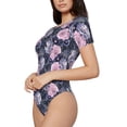 thumbnail image 2 of Vsdgher Womens High Waisted Bikini Sets Two Piece Swimsuit Pink Print Tummy Control Bathing Suit-Large, 2 of 9