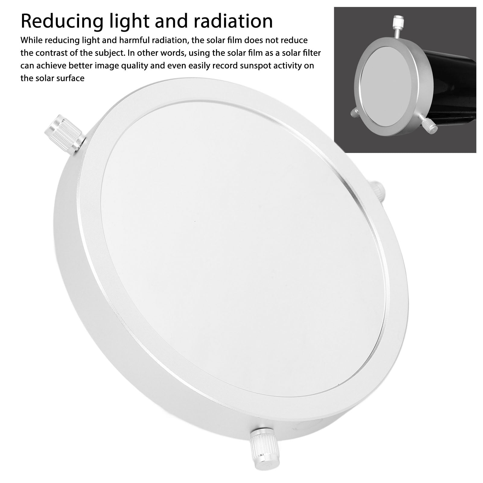 Film De Filtre Solaire Pour Télescope 124-150 Mm - Cadre Alliage Aluminium, Film PET Pour Observation Solaire Sûre Et Haute Qualité