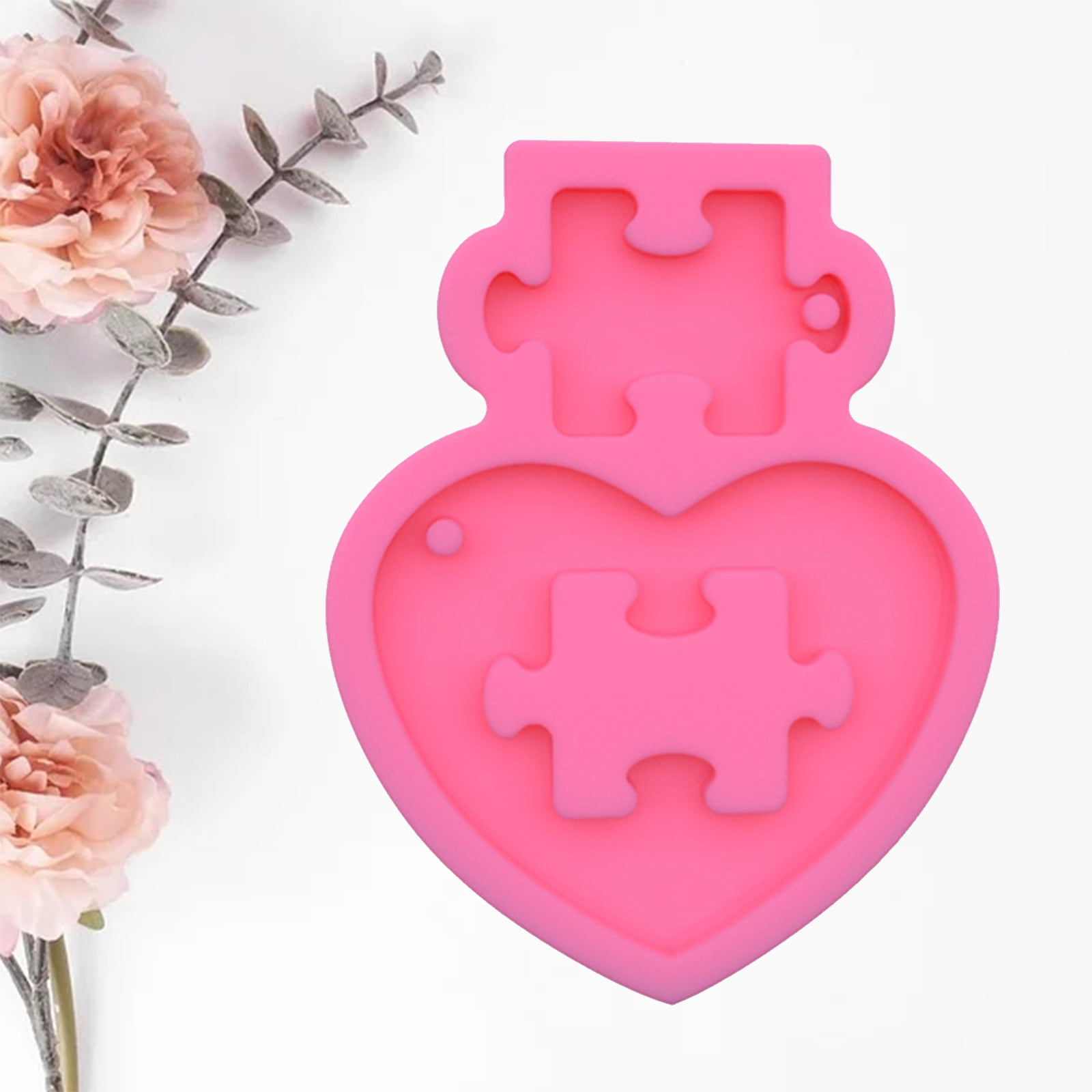 Keychain Pendants LOVE Sign Mold Silicone Casting Mould With Heart Epoxy Resin 