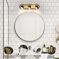 thumbnail image 5 of LIGHTINN 3-Light Bathroom Vanity Dimmable Lights with Clear Glass Shade, Bathroom Light Fixture over Mirror,Fits E26 Bulbs (Not Included), 5 of 8