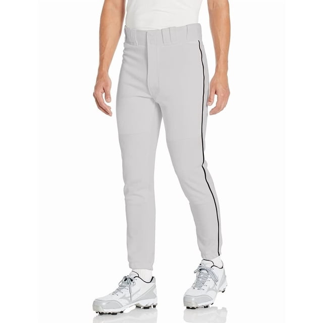 Pantalones Mizuno Premier con Vivo Gris y Negro Talle XX-Large