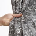 thumbnail image 4 of THD Avi Jacquard Slub Texture - Privacy Curtains with Grommet Lightweight Window Curtains Drapery Panels for Bedroom, Dining Room & Living Room, 2 Panels (37 x 84 Inch, Charcoal Grey), 4 of 7