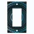 thumbnail image 5 of Metal Light Switch Plate Cover Teal Black Mandala Circle Pattern MDL002, 5 of 13