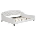 thumbnail image 6 of Tcbosik Full Size Velvet Upholstered Daybed, Button Tufted Sofa Bed, Wood Slats Support, No Box Spring Needed, Beige, 6 of 10