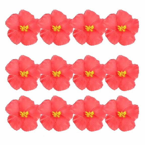 NEXIMO 15 Pcs Hawaiian Faux Hibiscus Flowers Vibrant Artificial Flowers Beautiful Hawaiian Floral Arrangements For Weddings And Celebrations Reusable Hibiscus