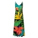 thumbnail image 4 of ICHUANYI Clearance Women Casual V-Neck Sleeveless Bandage Stripe Printing Loose Vest Sling Long Dress(Yellow, S) ICHUANYI WER2023081403947, 4 of 4