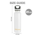 thumbnail image 2 of LIFE'S EASY 20 oz. Sports Insulated Water Bottle with Lid. Stainless Steel Vacuum Double Wall Thermo for Modern Hot and Cold Drinks, Simple Metal Hydro Canteen for Travel Men and Women (White), 2 of 9