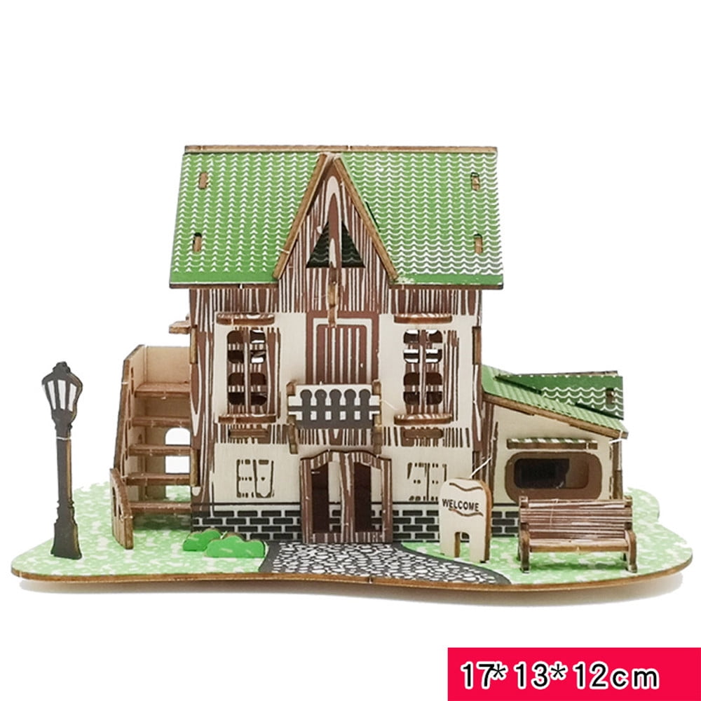 Gotoamei 3D Wooden Puzzle DIY Building Model Dollhouse Style House