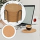 thumbnail image 3 of Posavasos de madera para bebidas con soporte, protección de mesa, esencial de cocina, posavasos para tazas, para restaurante en casa, inauguración de redondo Gloria portavasos, 3 of 9