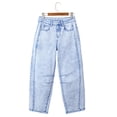 thumbnail image 3 of TinyCribz Women's Barrel Jeans, Casual High Waist Washed Denim Pants 16, 3 of 12