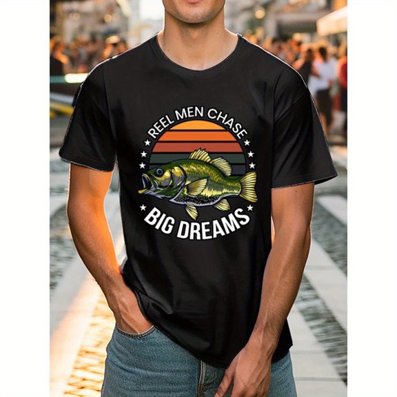 Greenink natee [Funny Fishing T-Shirt] Breathable Casual Comfortable Born To Go Fishing Bass Fish Fisherman Boy Kid Funny Fishing T-Shirt | Fashion Trend Bottoming Shir