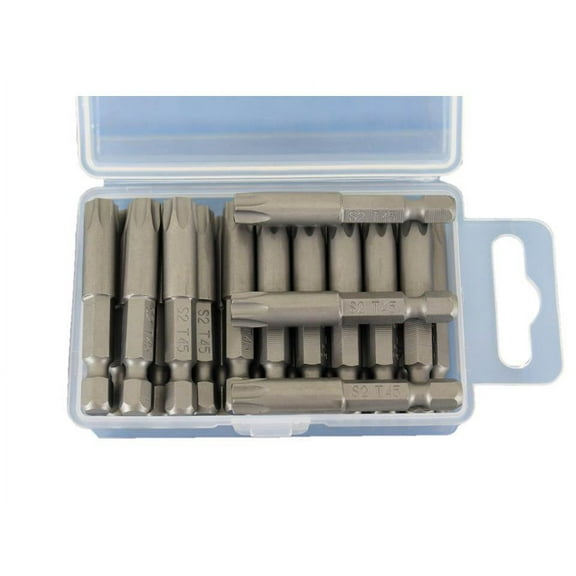 TEMO 25 pc T45 Torx 6 point 2 Inch (50 mm) Screwdriver Insert Bits