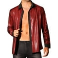 thumbnail image 1 of Camisas de disco de los 70 para hombres, de manga larga, con botones, brillantes, para fiestas y promociones, camisa de lentejuelas de disco de los 70, XL roja, 1 of 6