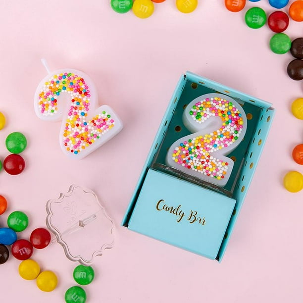 Candy Sprinkles Number Candle Birthday Candle