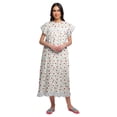 thumbnail image 2 of Moomaya WoMen's Short Sleeve Nightdress For Ladies Printed Cotton Nightwear, 2 of 6
