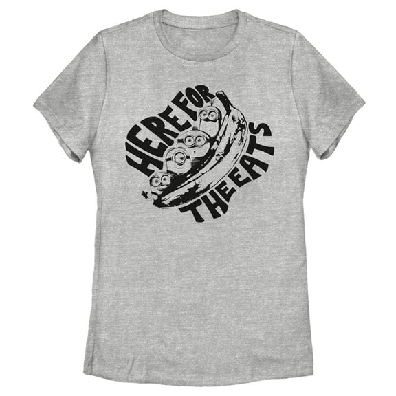 Women's Minions: The Rise of Gru Here For the Eats  Graphic Tee Athletic Heather 2X Large