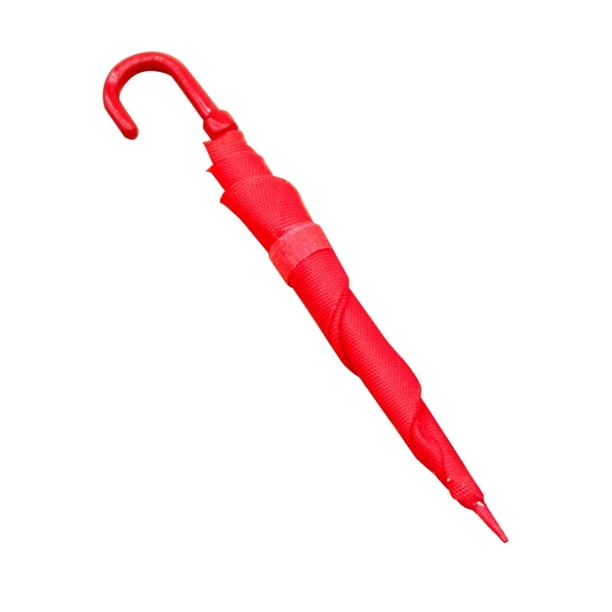 Parapluie Miniature Rouge 18 Pouces – Accessoire Pour Maison De Poupée – Déco Modèle Miniature – Polyester, Inox, PP