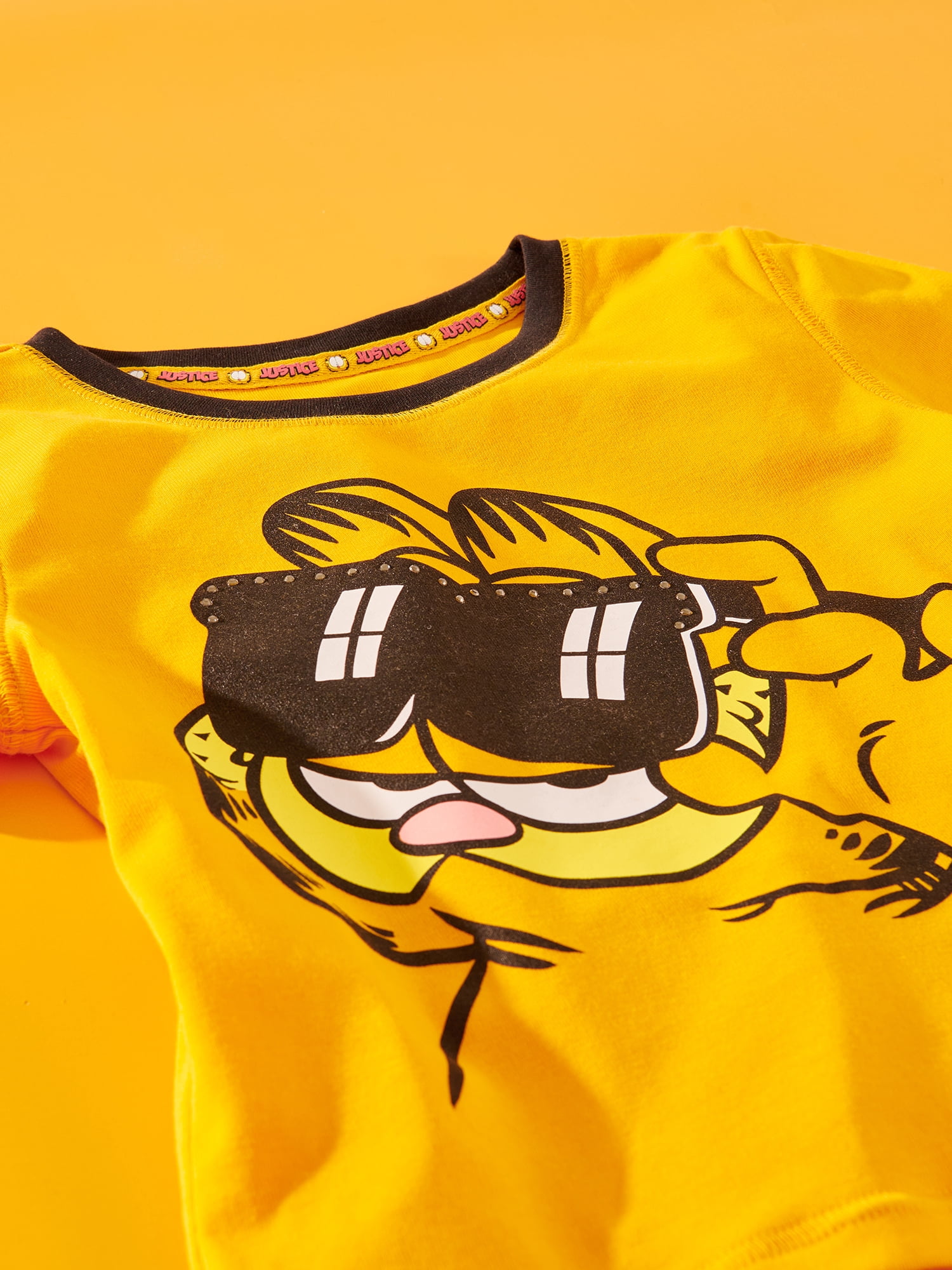 Justice x Garfield Girls Collab Baby Tee, Sizes XS - XLP