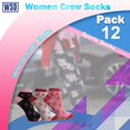 thumbnail image 3 of YACHT & SMITH Pink Ribbon Breast Cancer Awareness Ankle/Crew Socks for Women (12 Pairs Assorted A (Ankle) Women (9-11)), 3 of 6