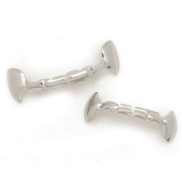 14k good White Gold Finish Grillz Top&Bottom