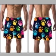 thumbnail image 3 of luoweisi Men's Beach Shorts Quick Dry Swim Trunks with Mesh Lining Dog Paw Prints 2XL, 3 of 5