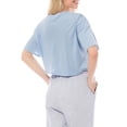 thumbnail image 5 of MixMatchy Women's Basic Solid Boxy Short Sleeve Crop Top, 5 of 6