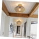 thumbnail image 5 of Boho Semi Flush Mount Light Led Ceiling Light Mount Ceiling LightFixture Rattan Straw Rope Bathroom Light Shade, 5 of 5