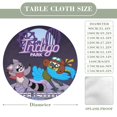 thumbnail image 2 of Indigo Park-theme Fitted Round Tablecloths Elastic Edged Table Covers Waterproof Table Cloth for Kitchen Holiday Party Tables Decor 150cm, 2 of 6
