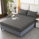 thumbnail image 5 of Lámina De Fibra Sábana bajera ajustable gris de 200x180 cm para cama doble,antideslizante,elástica,con tejido de fibra suave,3 piezas. Rkxzt, 5 of 8