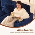 thumbnail image 5 of LAKPS 139" U-Shaped Sectional Sofa, 7-Seater Modular Cloud Couch for Large Families & Guests with Corduroy Upholstery, Right Facing Chaise, Blue, 5 of 9