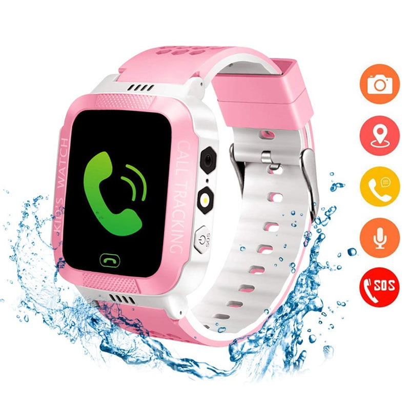 Kids Smart Watches GPS Tracker Phone Call for Boys Girls Digital Wrist ...