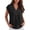 Black, variant on Women Tops V Neck T Shirts Cap Sleeve Business Casual Tops for Women Summer Loose Fit Dressy Work Office Blouses Cute Clothes Trendy Outfits Navy Blue L