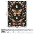 thumbnail image 4 of Orinice  Orange Butterfly Moon Flower Throw Blanket, Botanical Floral Plant Boho Cozy Decor Nap Blankets for Sofa Bed Couch Chair or Dorm Throws   50x60in, 4 of 6