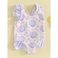 thumbnail image 3 of Bagilaanoe Toddler Baby Girl One-Piece Swimsuit Print Sleeveless Swimwear 3M 6M 12M 2T 3T Kids Ruffle Bathing Suit, 3 of 8