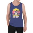 thumbnail image 2 of Jawsome Sunset Shark Vibes Men's Tank Top, 2 of 3